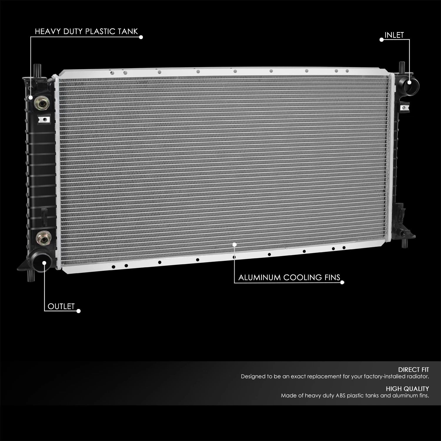 OE Aluminum Radiator DPI2719 for Ford F-150 Lincoln Navigator (2004–2008)