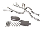 Dual Exhaust Kit 2.5" 2 Chamber Corner Exit for GM C/K 10 1981–1987