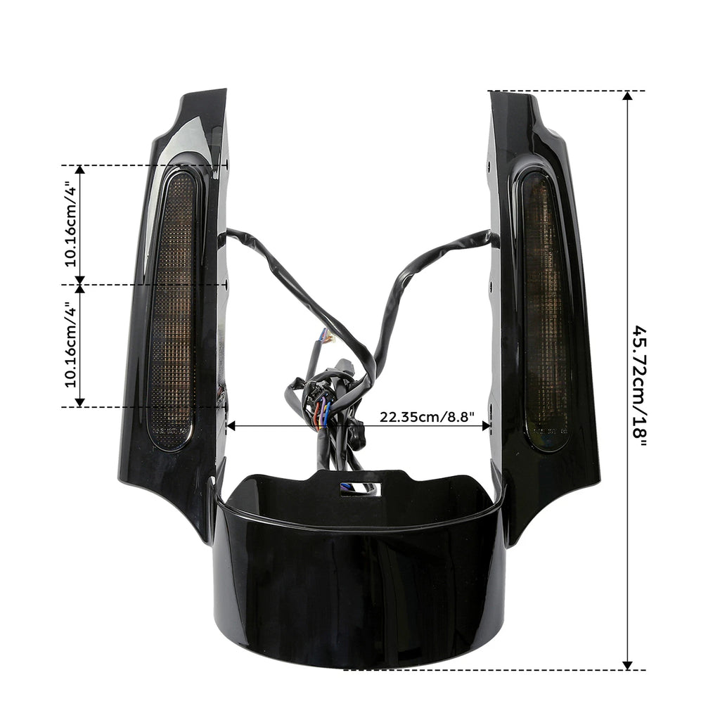 Rear Fender Fascia & Red LED Light for Harley Electra Glide (2009–2013)