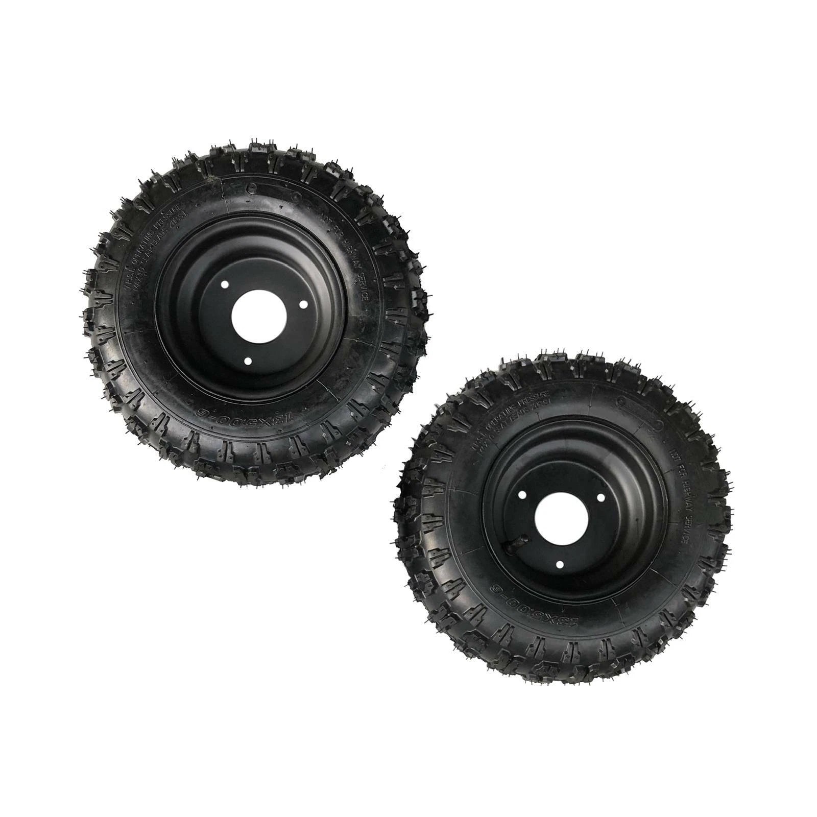 Set of 2 6" Wheel Tire Rim Assembly for Go Kart Drift Trike ATV