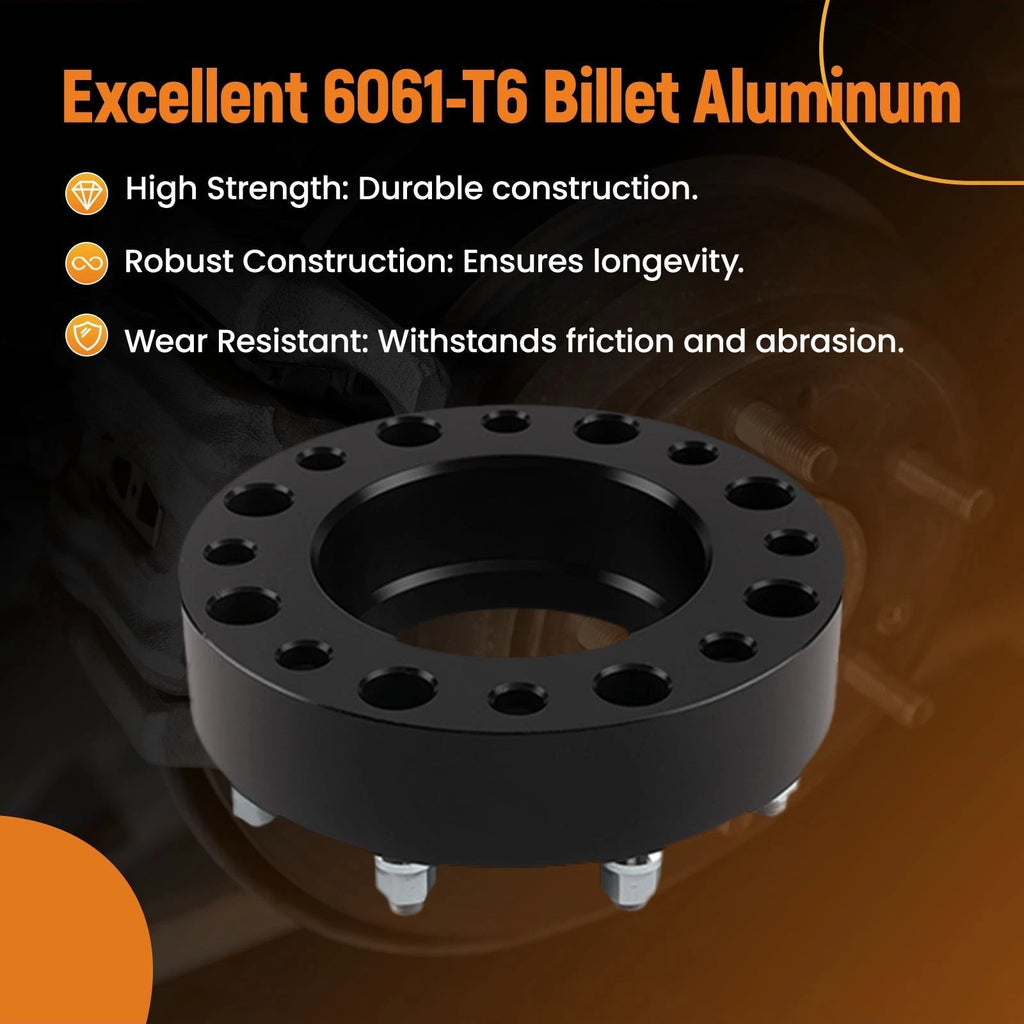 Set of 2 Hub Wheel Spacers for Chevy Silverado GMC Sierra 2500HD 3500HD (2011–2024)