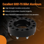 Set of 2 Hub Wheel Spacers for Chevy Silverado GMC Sierra 2500HD 3500HD (2011–2024)