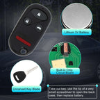 Keyless Entry Remote Ignition Transponder Key Fob for Honda Civic Accord (2001–2015)