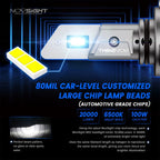 2X NOVSIGHT 9005 HB3 LED Headlight Bulbs 20000LM 6500K High Beam