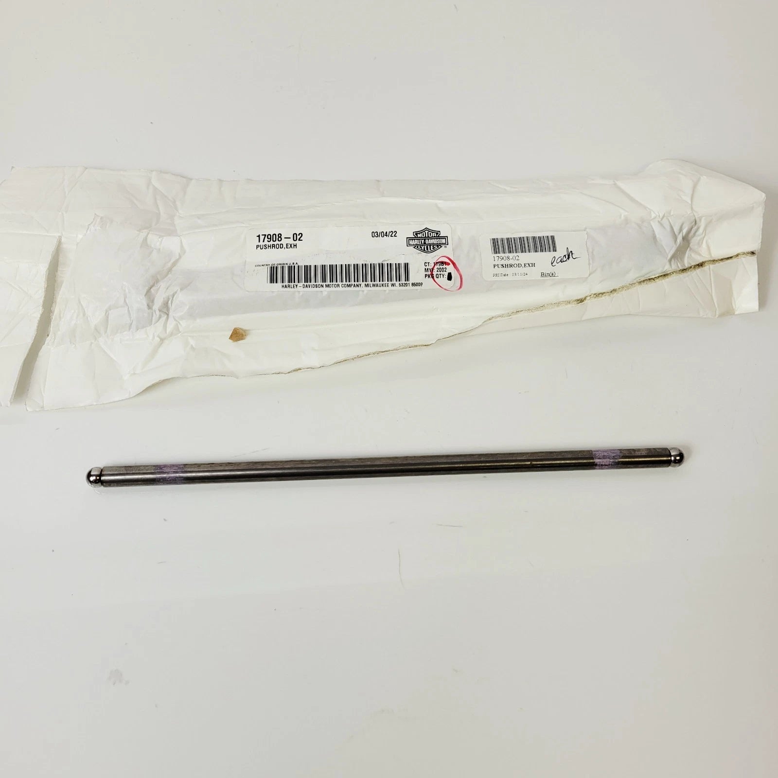 Harley-Davidson Exhaust Pushrod 17908-02 for Sportster XL (2004–2022)