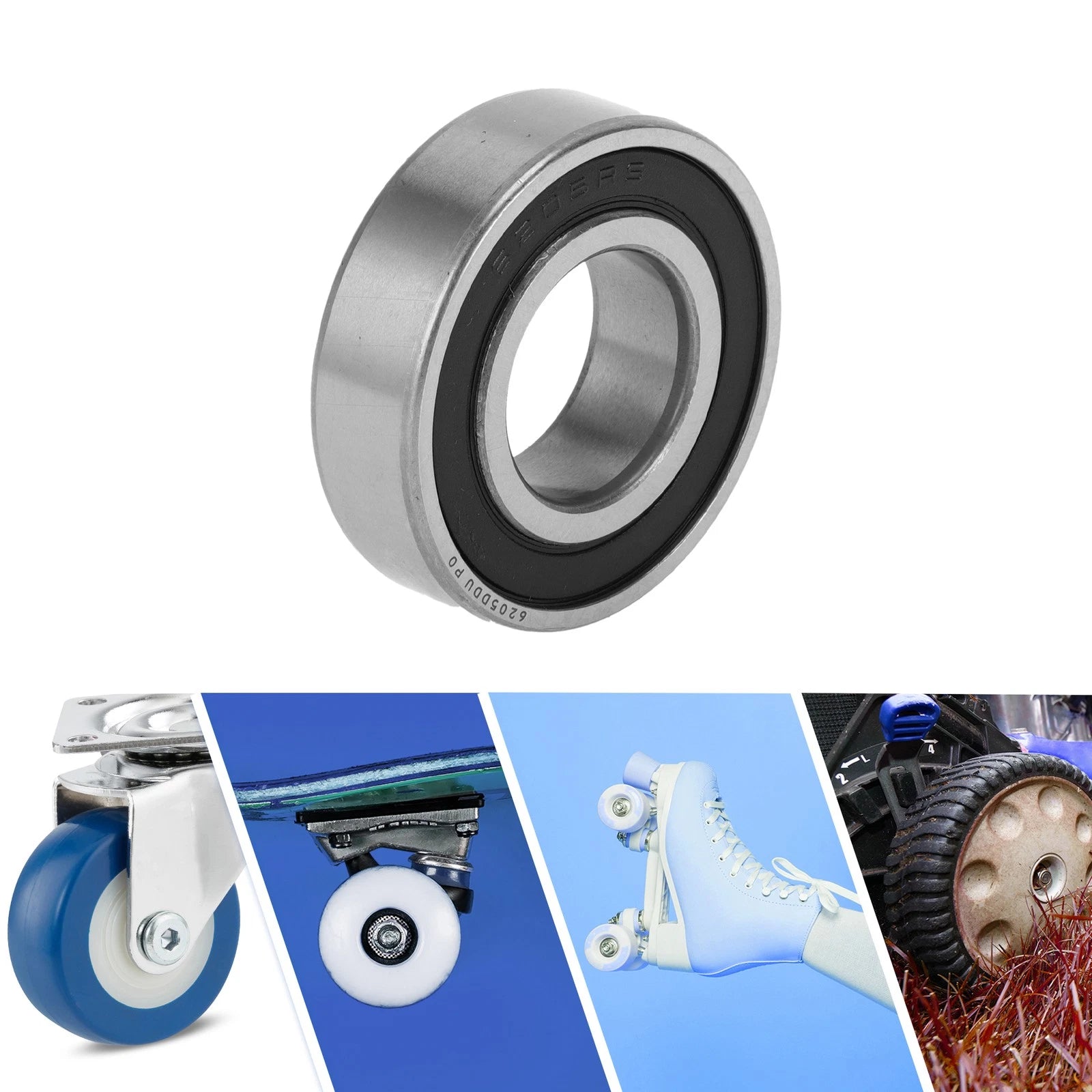 1 Pc 6205DDU Deep Groove Ball Bearing for Scooter Skateboard (P0 25x52x15mm)
