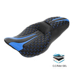 Driver Passenger Gel Seat for Harley Touring Road King Street Glide (2009–2023)