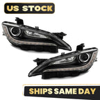 HID Headlight Set for Chrysler 200 (2015–2017) w/LED DRL & Chrome Trim