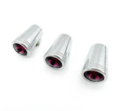 Mini Toggle Switch Extension Chrome Metal Purple Crystal for Kenworth (Set/3)