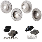 Disc Brake & Pad Kit for Toyota Camry (2002–2006) Cross-drilled Ceramic