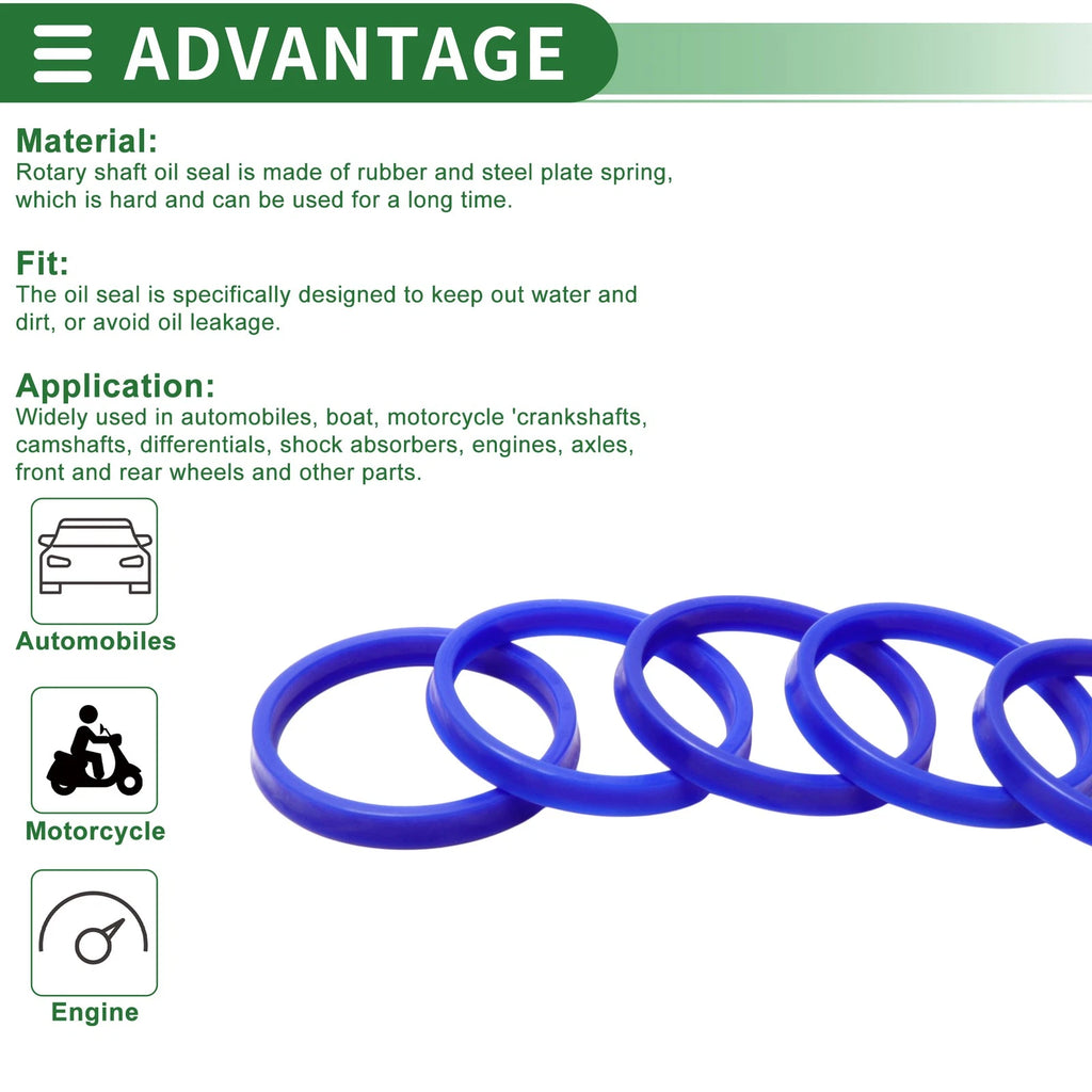 Set of 5 Oil Seal Rotary Shaft Seal 75x85x10mm High Pressure for Various Models
