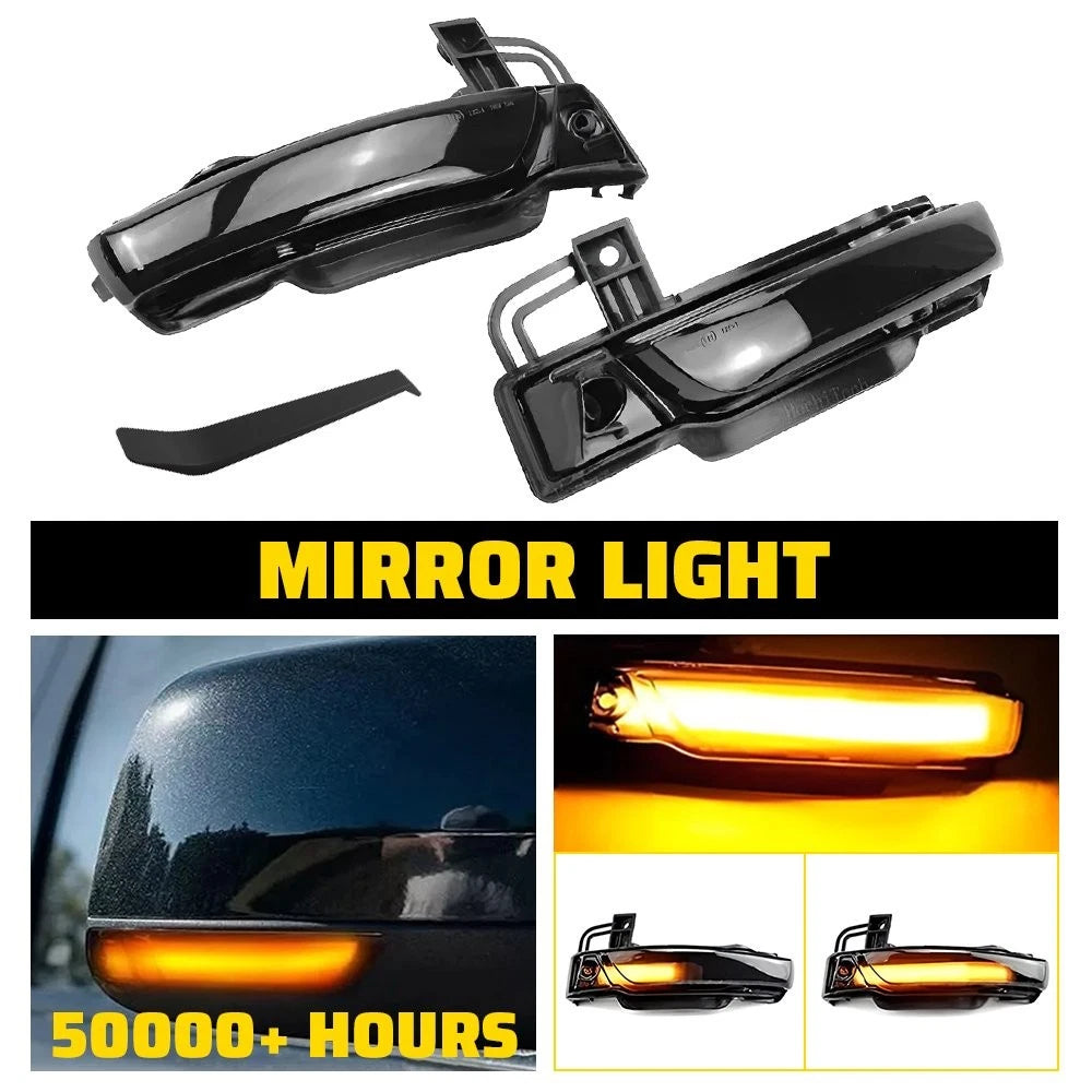 2X LED Dynamic Amber Side Mirror Signal Lights for Dodge Durango (2011–2023)