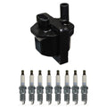 Denso Ignition Coil & 8 NGK Iridium Spark Plugs Kit for Caprice 4.3 V8 (1991–1996)