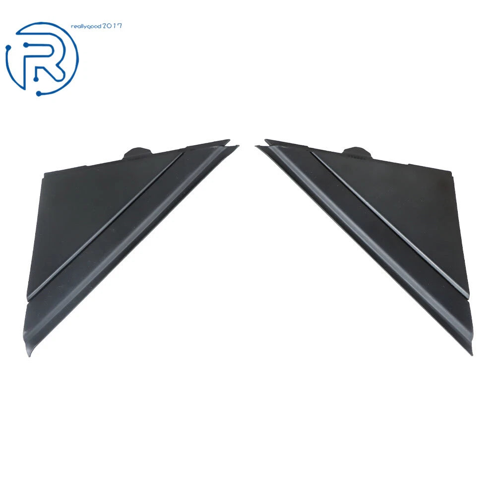 Set of 2 Reverse Mirror Triangle Panels for Fiat 500 (2012-2019) Black