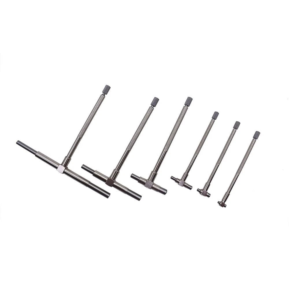 Set of 6 Precision Telescoping Gages for T-Bore Holes