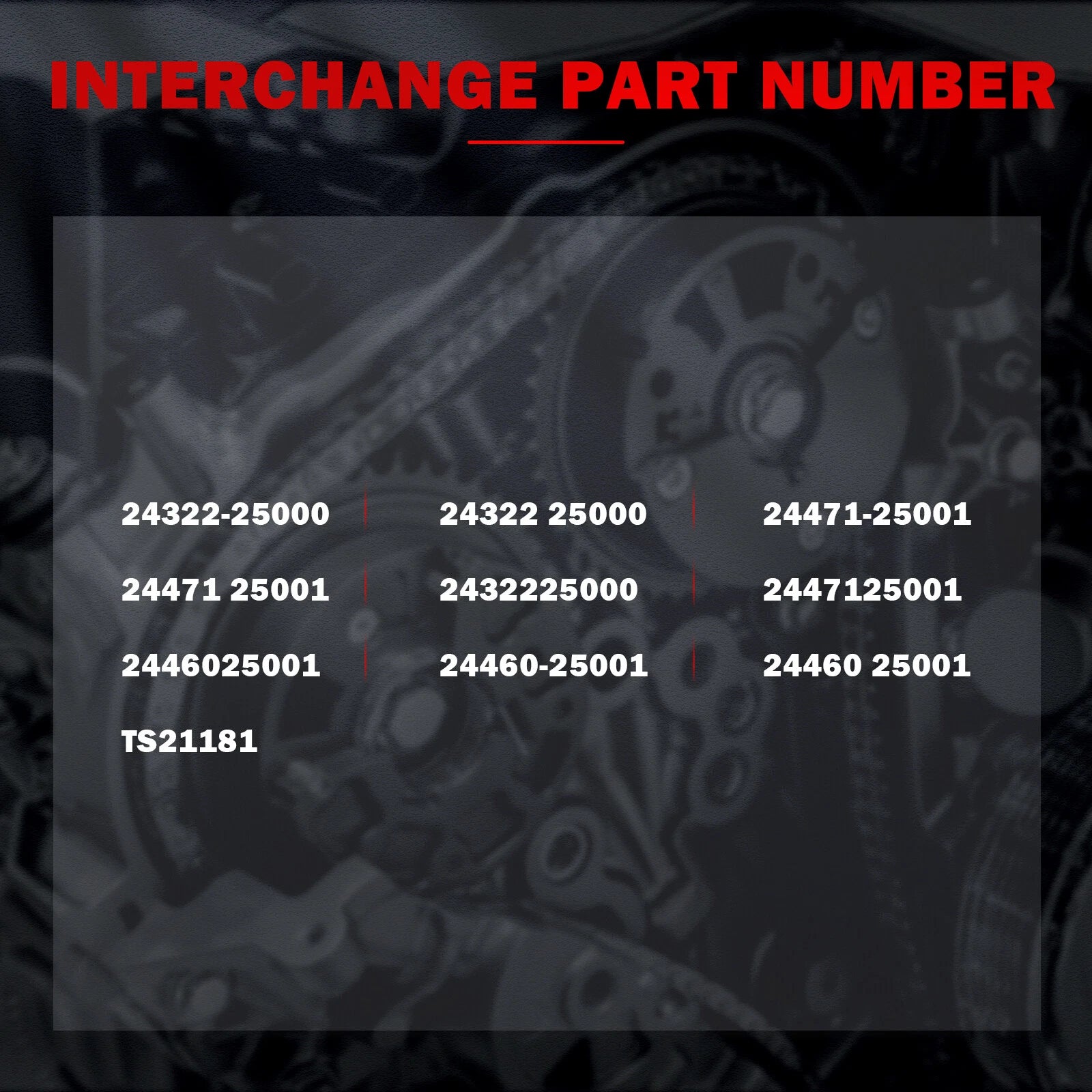 Engine Timing Chain Kit for Hyundai Genesis Coupe 2010-2013 2.0T 2.0L