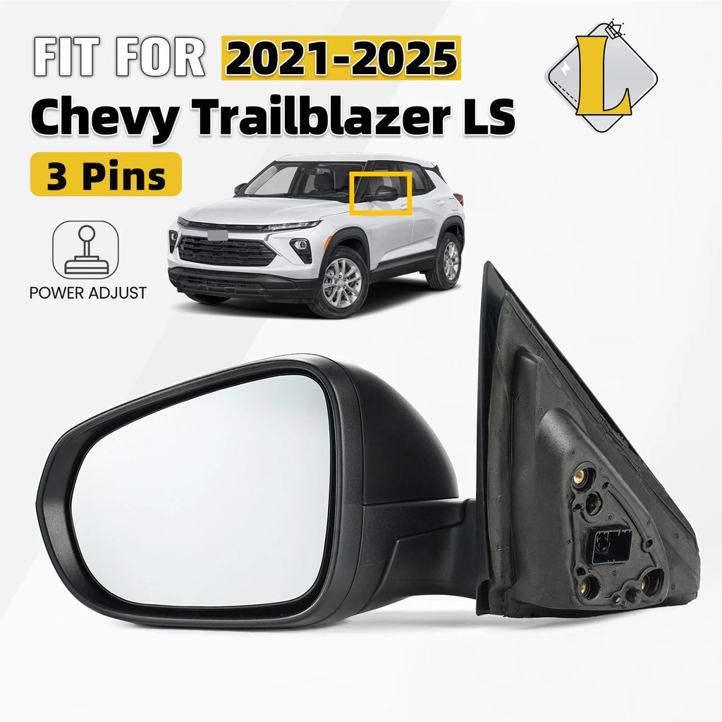 Left Side Mirror for Chevy Trailblazer (2021–2025) Power Adjust 3 Pins