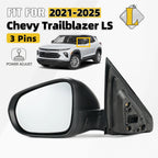 Left Side Mirror for Chevy Trailblazer (2021–2025) Power Adjust 3 Pins