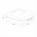 Chopped Trunk Pad Mount Rack Plate for Harley Davidson Touring Glide (2014–2025)
