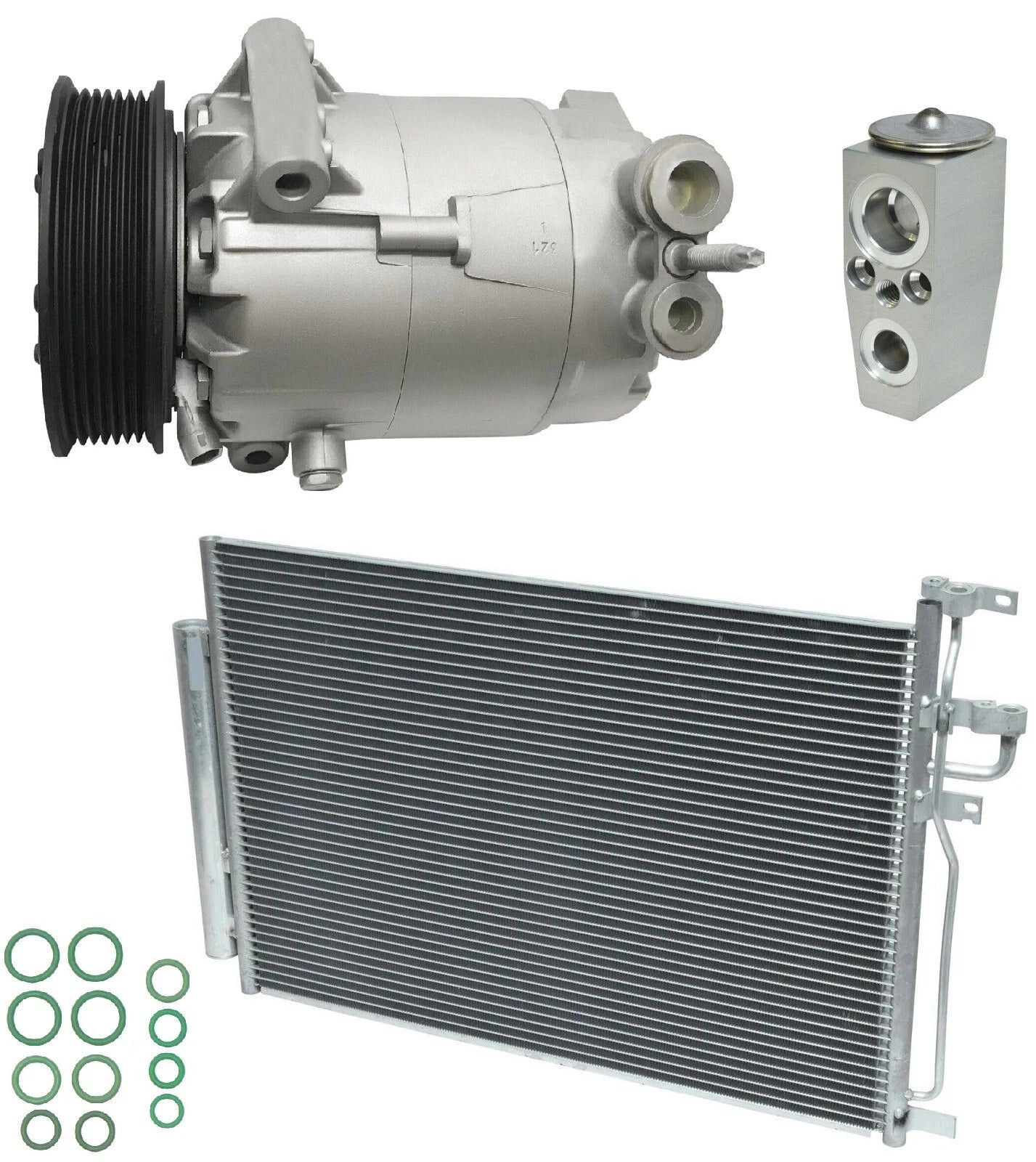 AC Compressor Kit With Condenser for Saturn Vue 2.4L Hybrid (2009–2009)