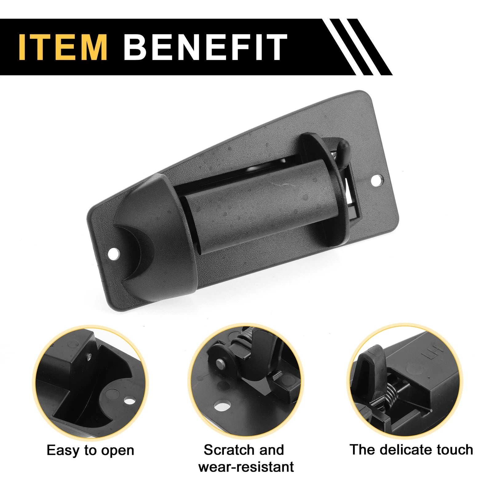 Front Left Exterior Door Handle for Chevrolet Silverado 2500 (1999–2004) Black