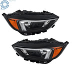 LED Headlights Assembly for Ford Edge (2019–2023) Black RH+LH