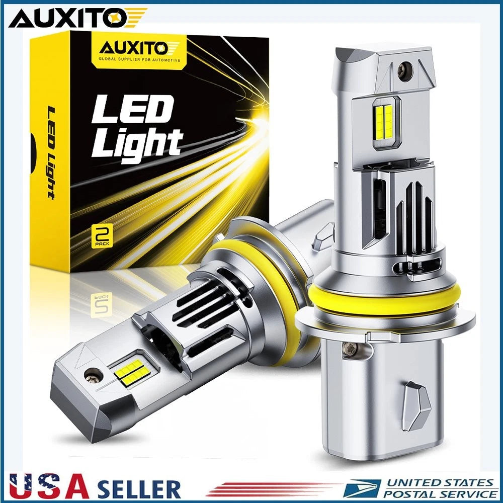 2X AUXITO 9007 HB5 LED Headlight Bulbs for High Low Beam (60000LM)