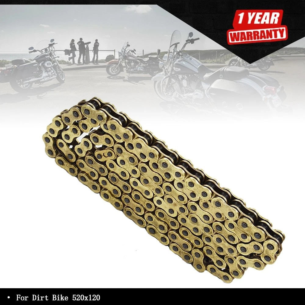 520 Drive Chain with O-Ring Masterlink for Dirt Bike (120 Links)