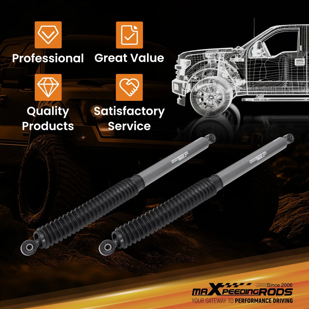 2x Rear Shock Absorbers for Ford F150 2WD/4WD (2009–2023) 4"-7.5" Lift Kit