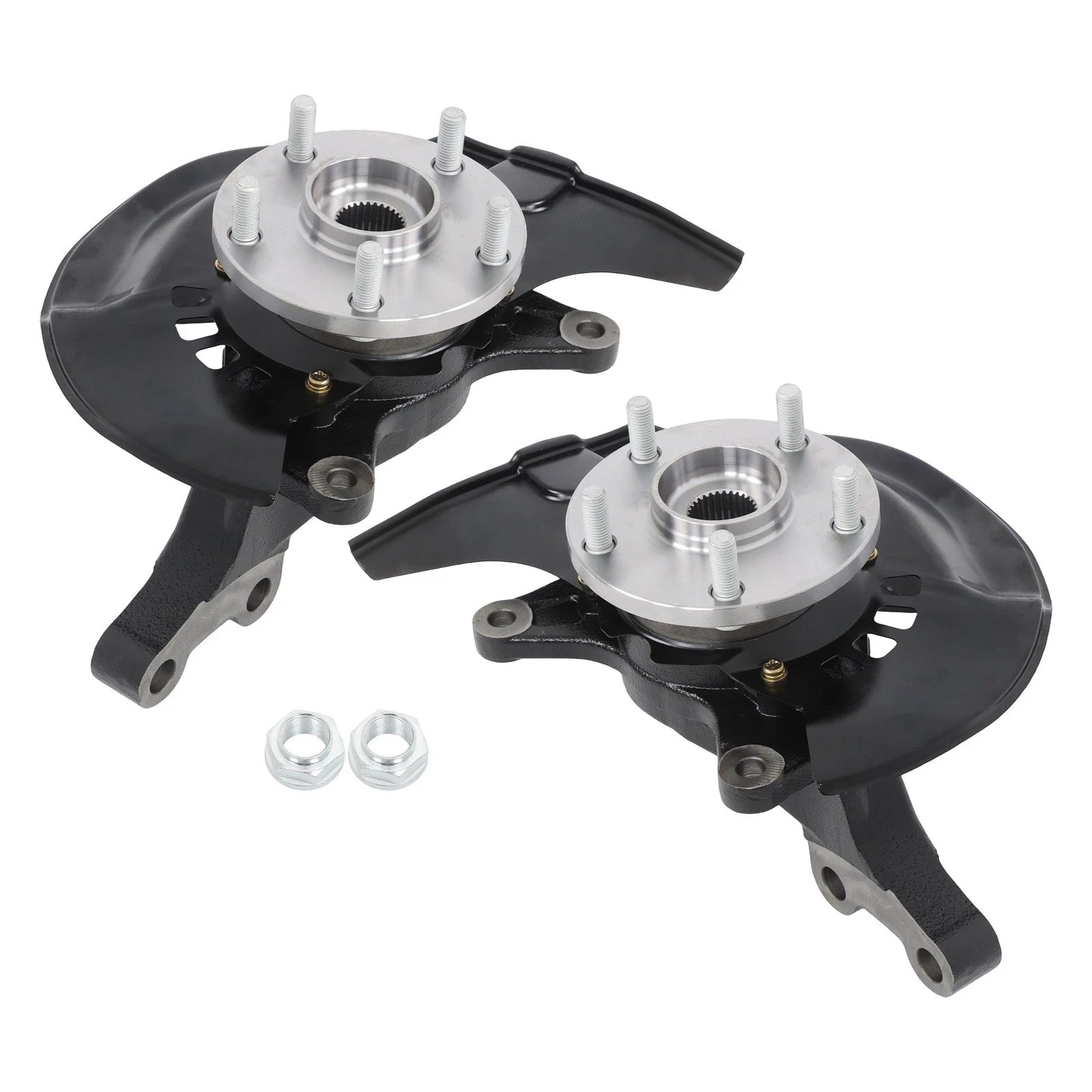 Set of 2 Front Steering Knuckle & Wheel Bearing Hub for Toyota Sienna (2004–2010)