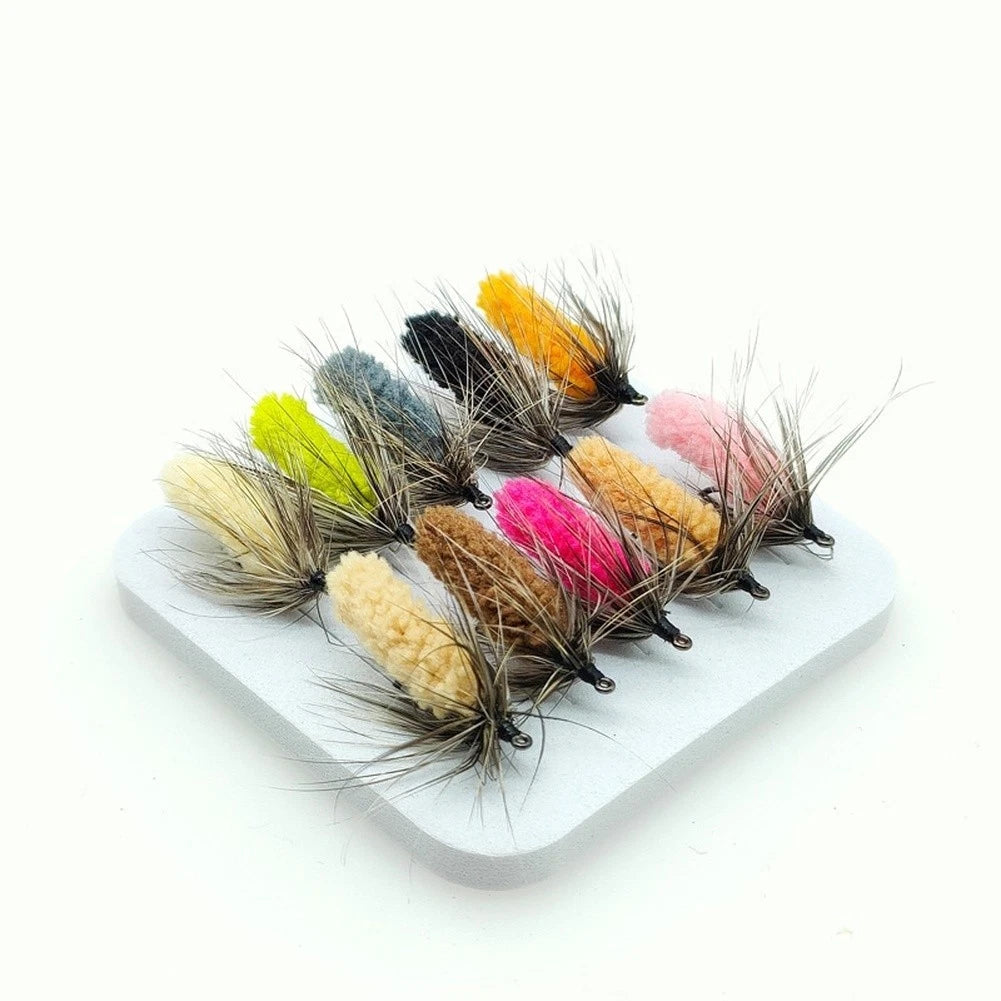 10PCS Fly Fishing Lures WY1173 Size 12 Soft Fiber Body for Trout