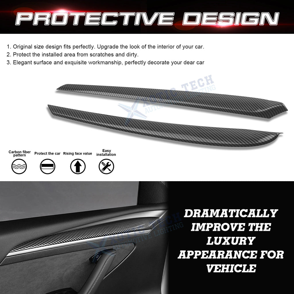 Front Door Panel Trim for Tesla Model Y (2020-2025) & Model 3 (2021-2023)