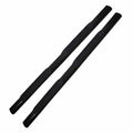 Black 4in Oval Straight w/Step Pads Step Nerf Bar for 2018-19 Jeep Wrangler 4DR