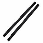 Black 4in Oval Straight w/Step Pads Step Nerf Bar for 2018-19 Jeep Wrangler 4DR