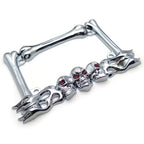 Chrome Skull License Plate Frame for Harley Motorcycle (Fits )
