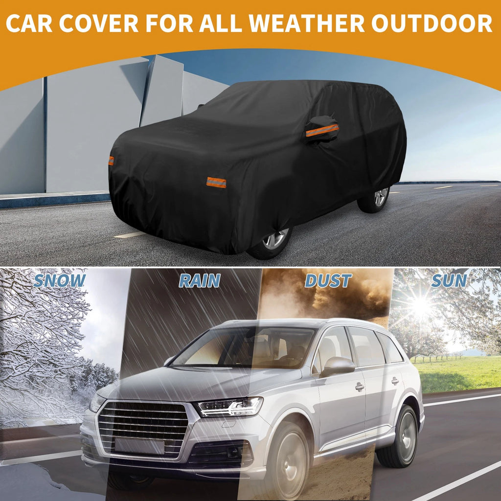 Car Cover Waterproof All Weather for Chevrolet Tahoe (2015–2023) 190T-PU Zipper