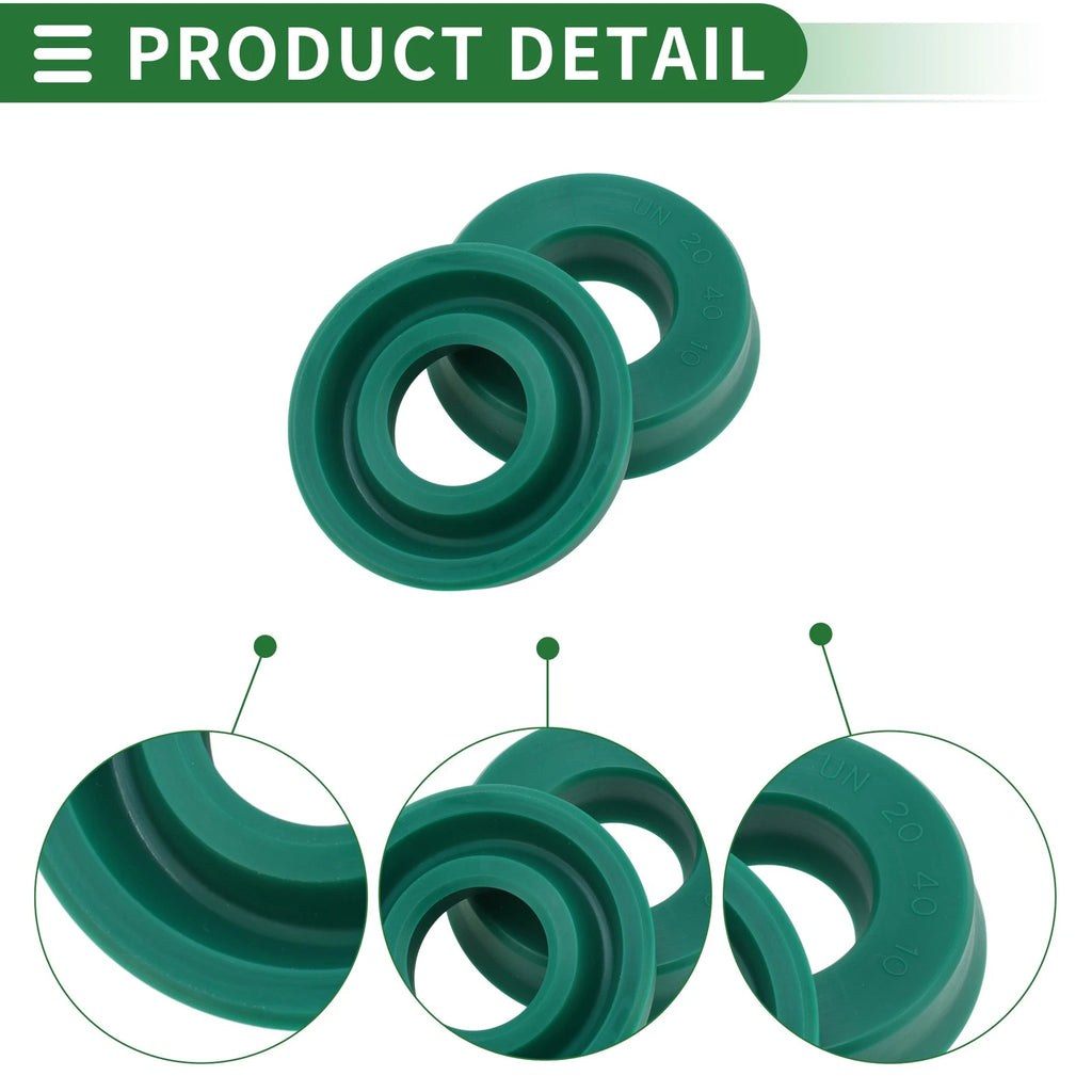 Set of 5 Oil Seal Rotary Shaft Seal 20x40x10mm High Pressure Green