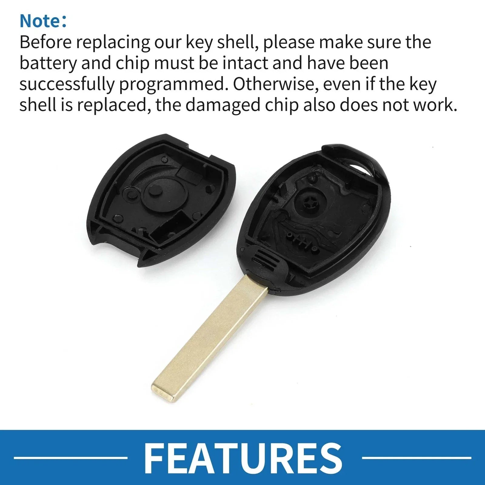 Buttons Keyless Entry Remote Fob Case for BMW Mini Cooper (2002 - 2005)