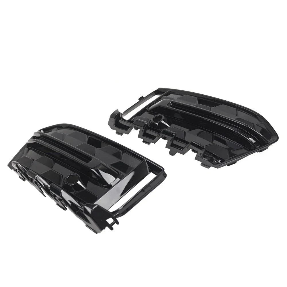 Front Lower Fog Light Frame Covers Glossy Black for Audi A6 C8 (2023-2025)