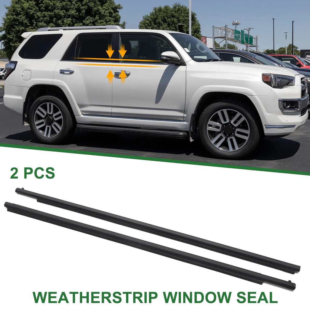 2pcs Front Left & Right Weatherstrip Window Seal No.7571235011 for Toyota 