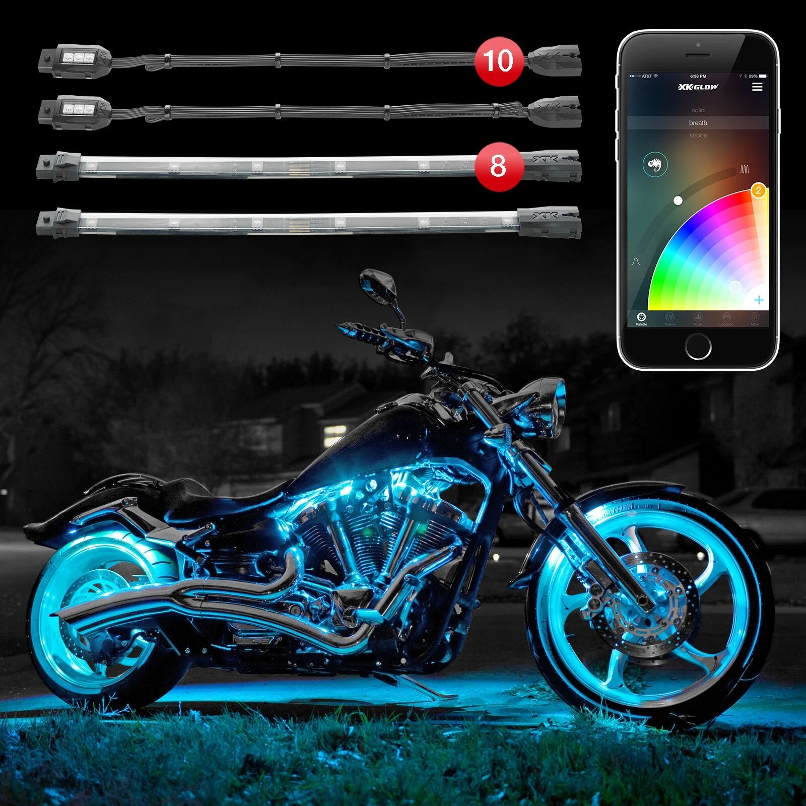 18pc Accent Light App Kit for Automotive Applications