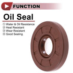 2X Oil Seal Rotary Shaft Seal   17x47x7mm FKM Rubber