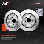 Set of 6 Rear Drilled Rotors & Ceramic Brake Pads for Mercedes S350 SL550 (2006–2010)