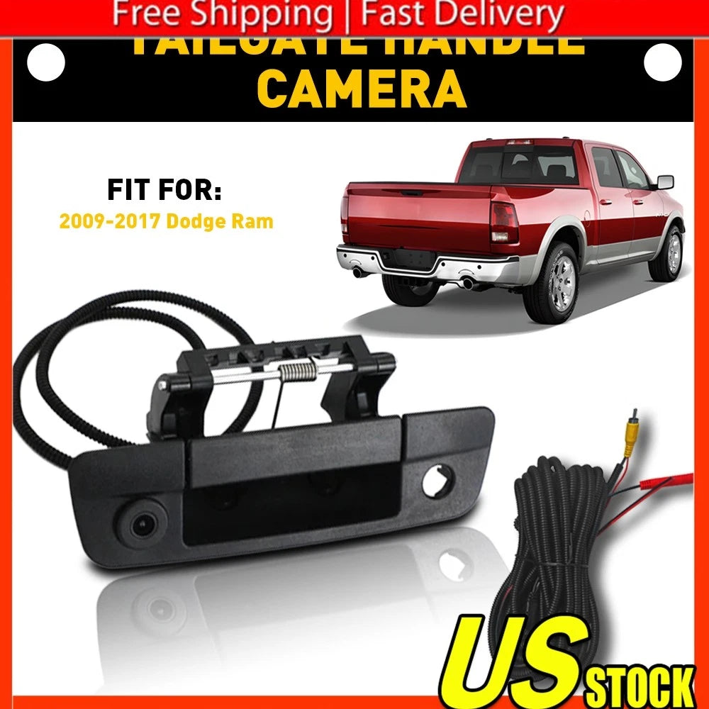 Tailgate Handle Backup Camera for Dodge Ram 1500 2009–2017, 2500 3500 2010–2019