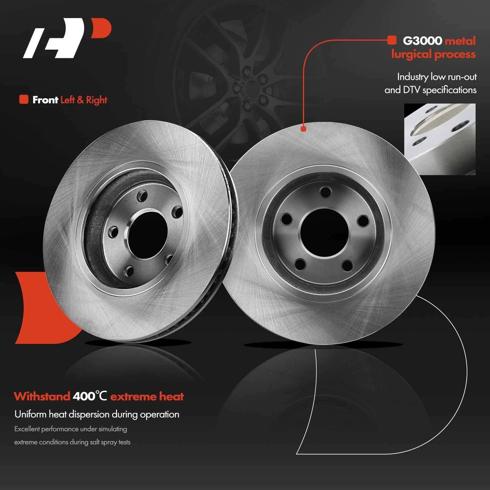 Front Disc Brake Rotors & Ceramic Pads for Chevrolet Malibu & HHR (2004–2012)