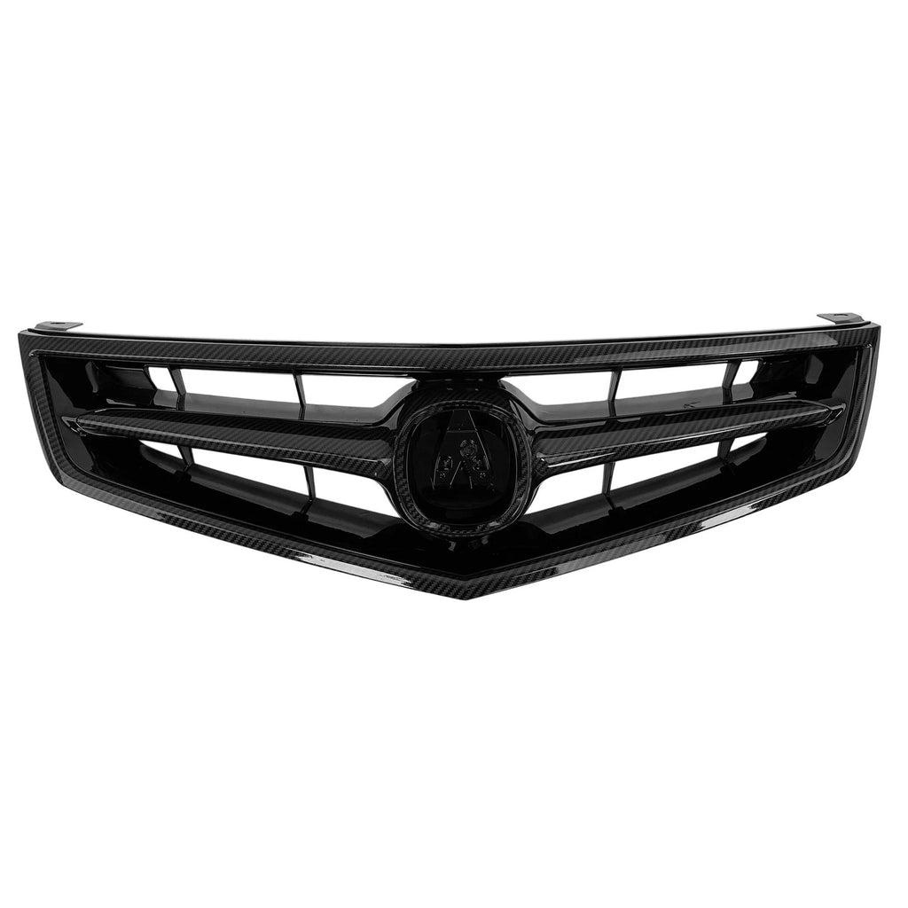 Front Bumper Grille with Carbon Fiber Style for Acura TSX (2006–2008)