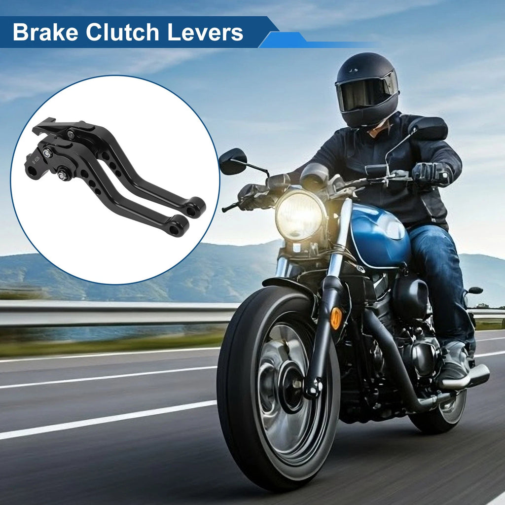 Adjustable Short Brake Clutch Levers for Honda CBR600 F2 (1991–2007) Solid Black