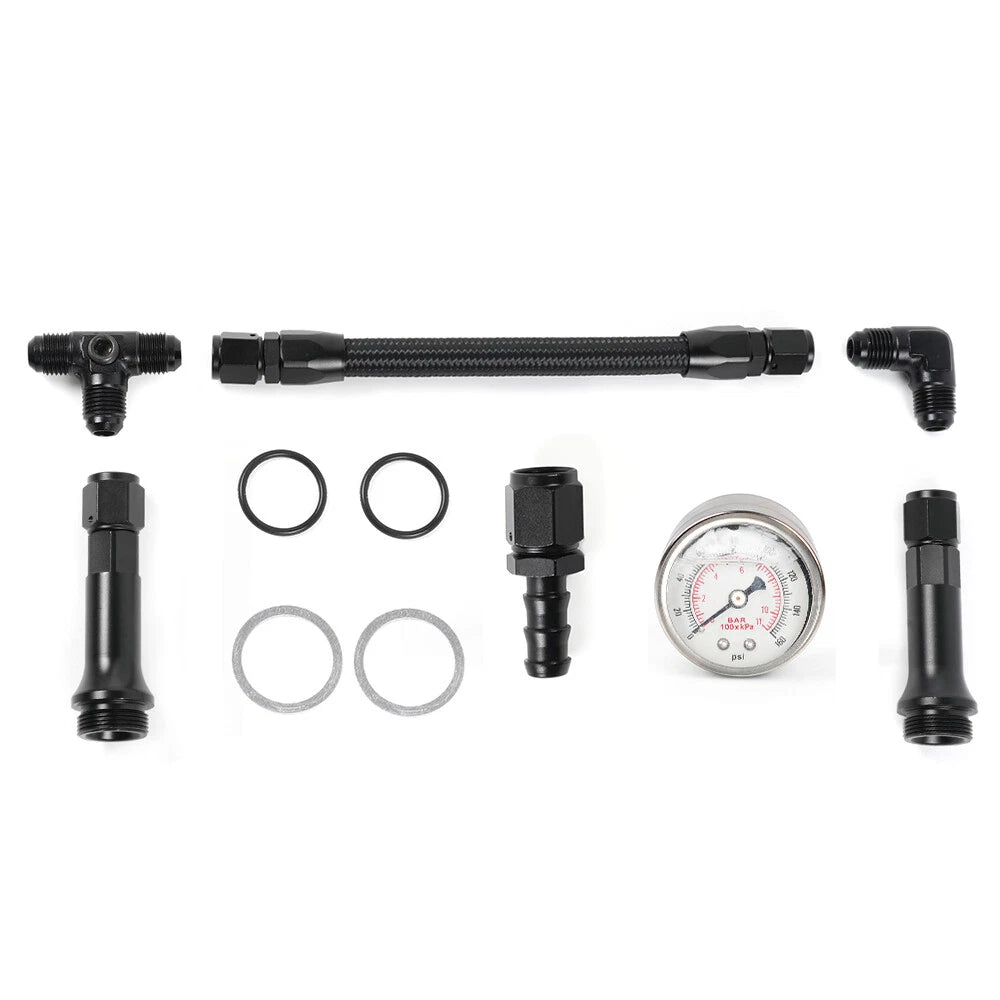6AN Braided Dual Feed Carb Fuel Line for Holley 4150 Carburetor (–)