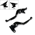 Adjustable Folding Brake Clutch Levers for Aprilia Moto Guzzi (Black)
