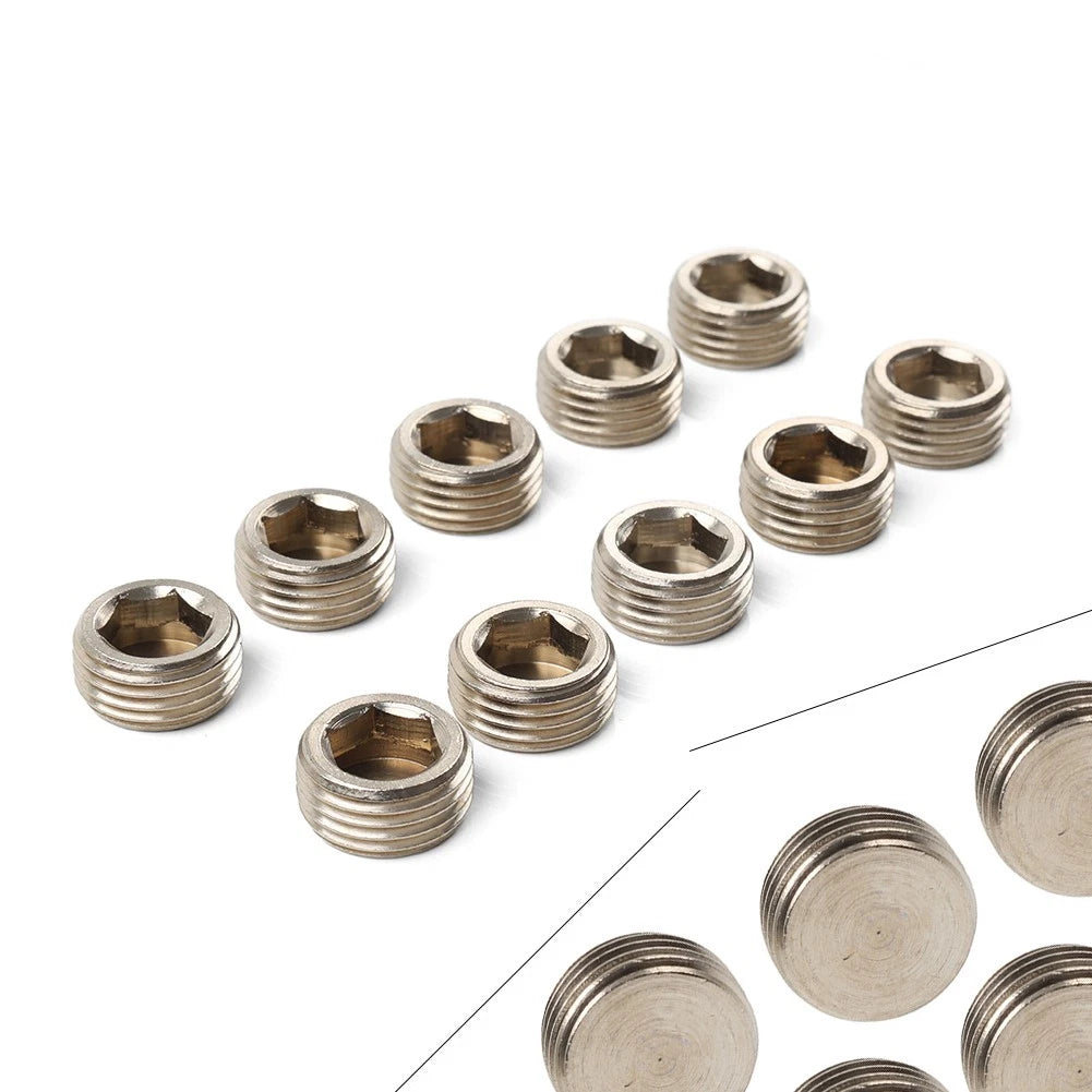 10pcs Hex Counter Sunk Plug Air Pipe Fitting 1/2 Inch for G Male Pipe Adapter